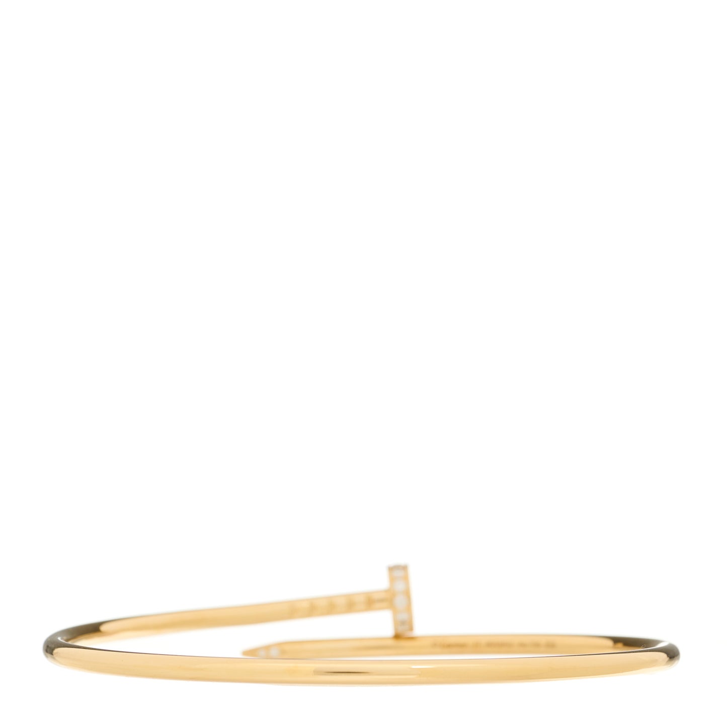 18K Yellow Gold Diamond Small Juste Un Clou Bracelet 17