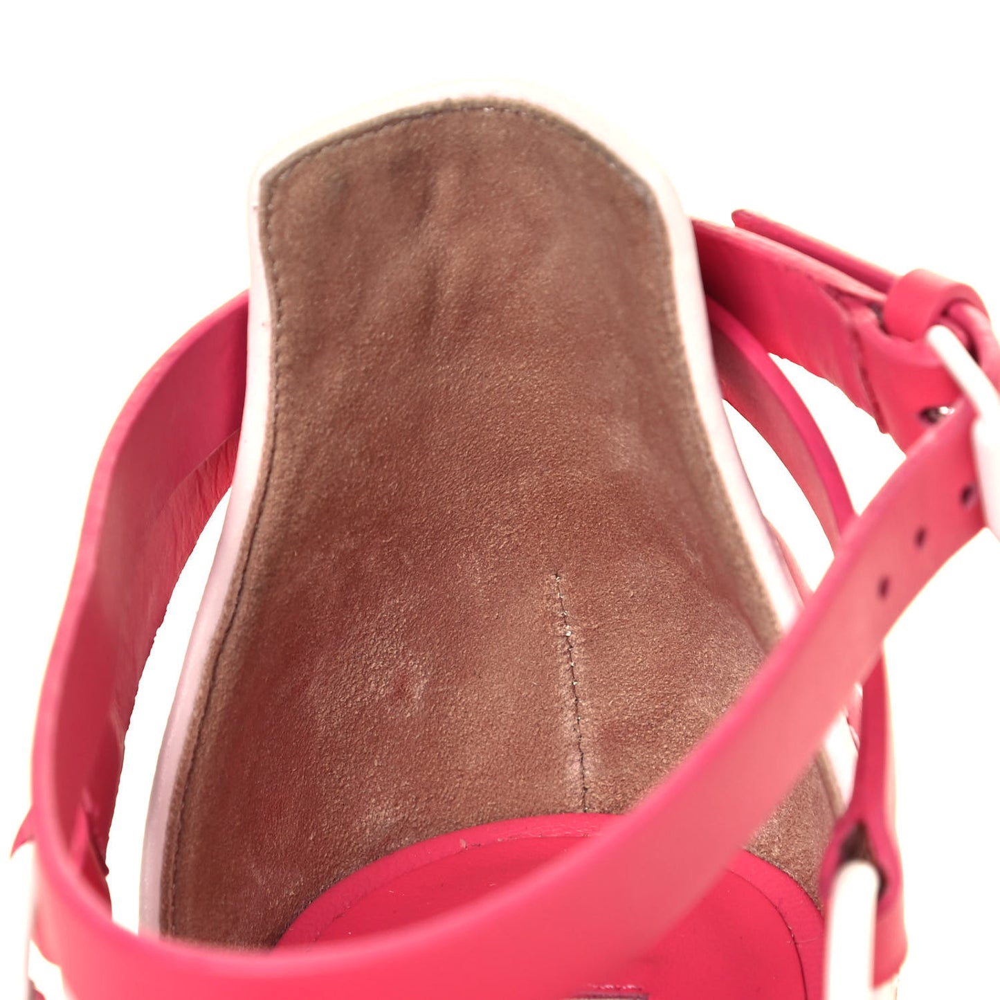Nappa Free Rockstud Spike 90mm Ankle Strap Sandals 40 Shadow Pink Optic White