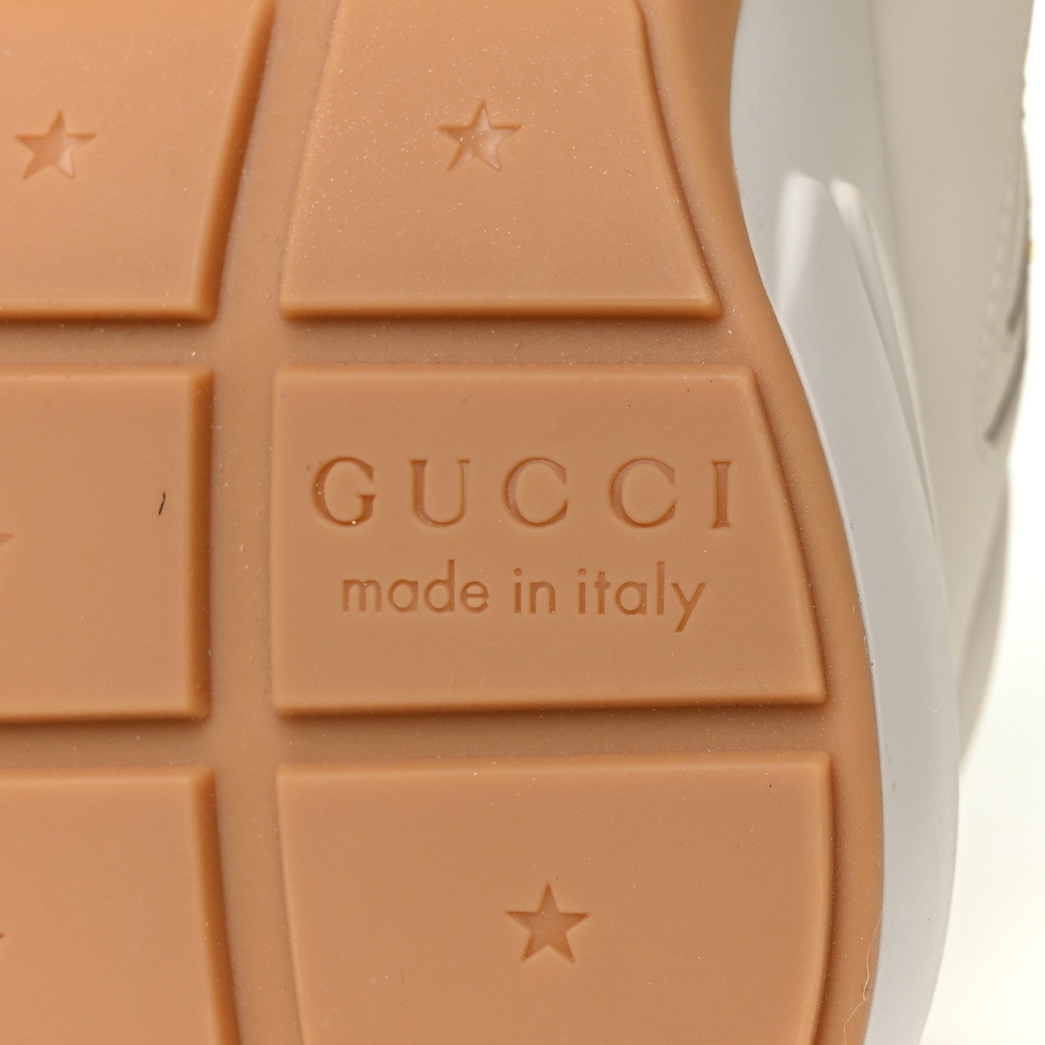 Gucci Calfskin Interlocking G Heart Rhyton Sneakers 35 Mystic White 6 of 7