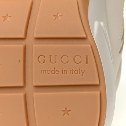 Gucci Calfskin Interlocking G Heart Rhyton Sneakers 35 Mystic White 6 of 7