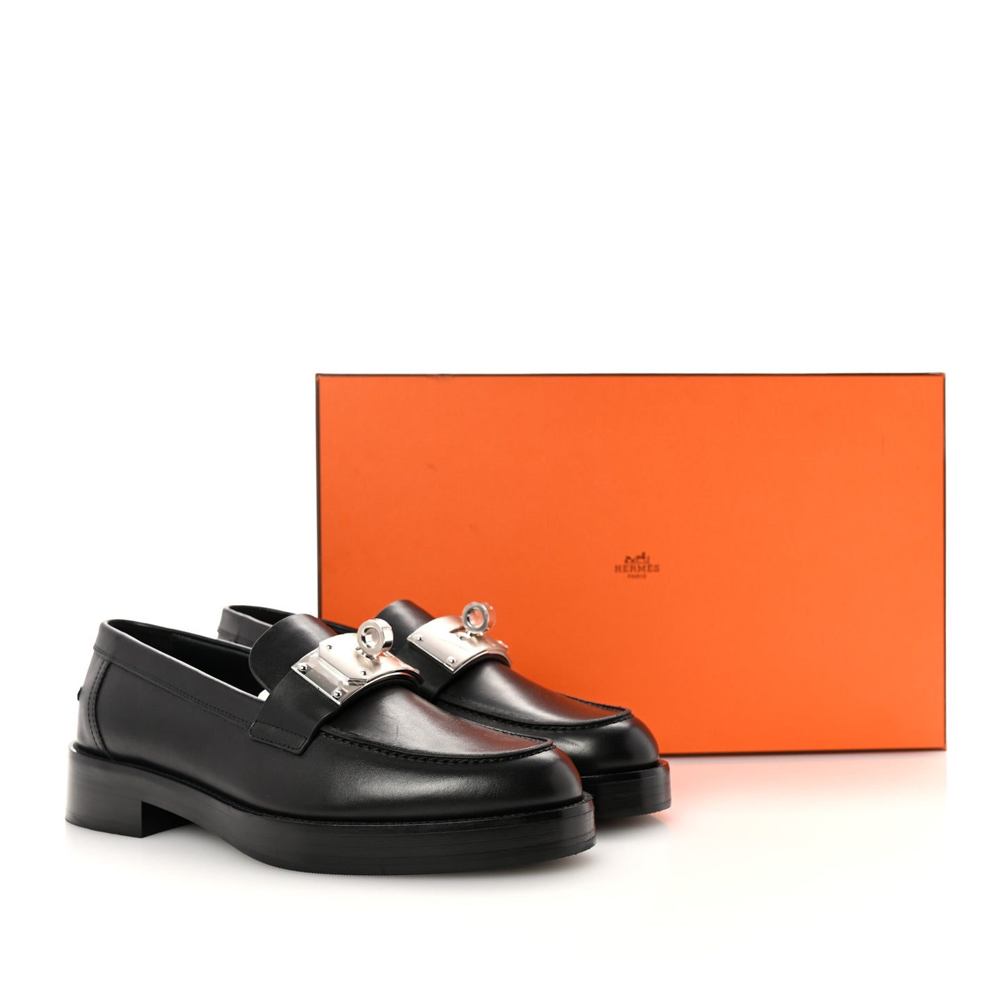 Calfskin Womens Hot Loafer 38 Black