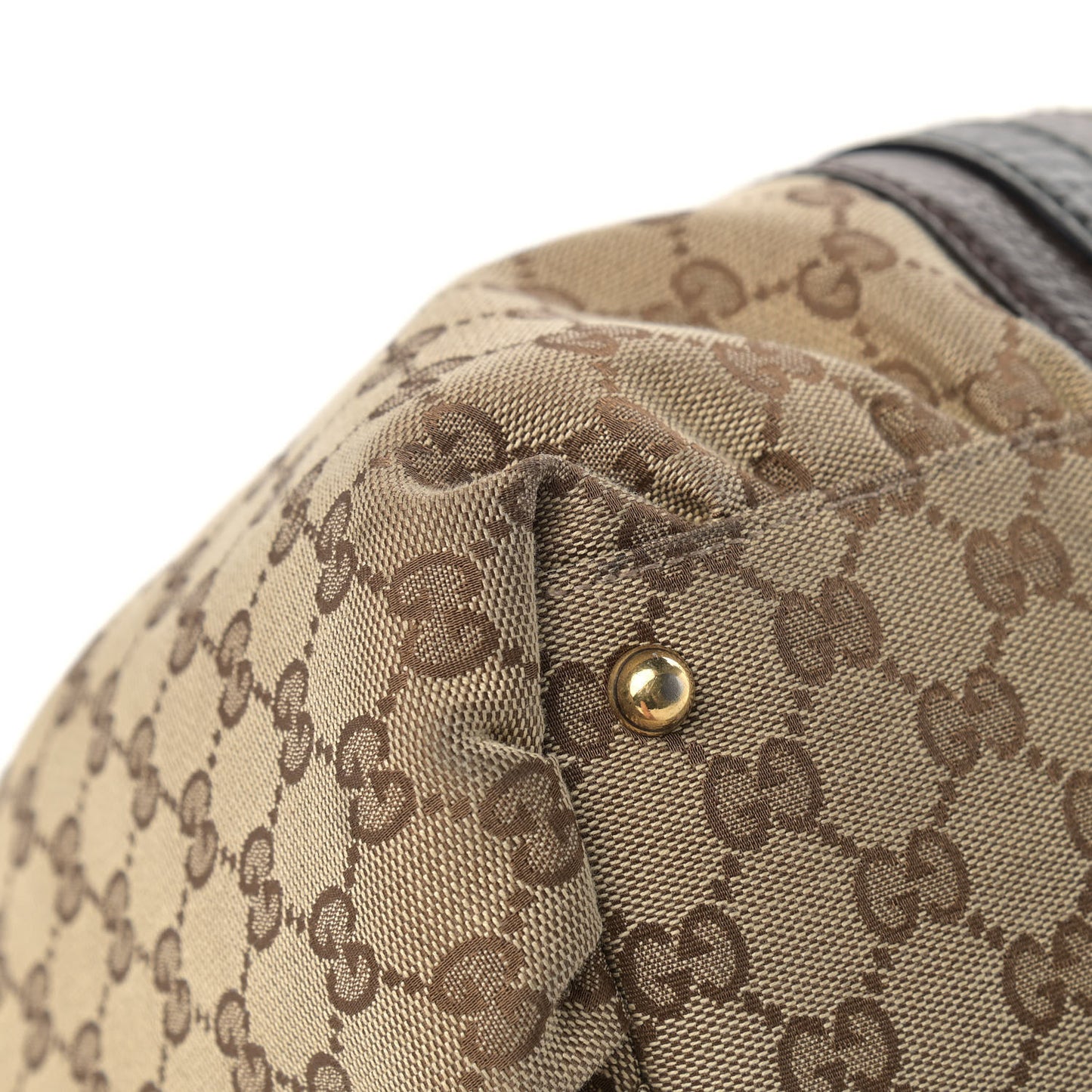 Monogram Medium Interlocking Icon Tote Dark Brown