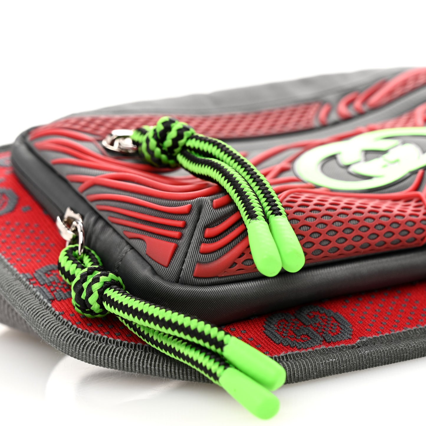 Jersey GG Monogram All Over Sporty Belt Bag Green Grey Multicolor