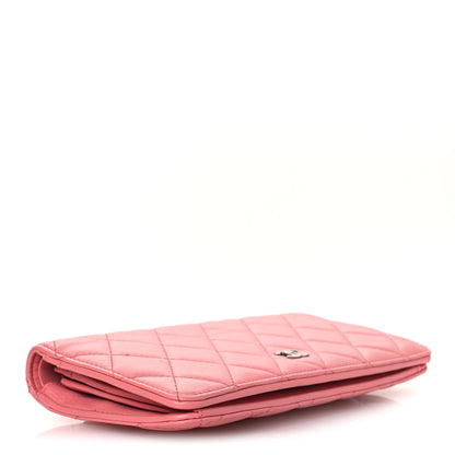 Chanel Lambskin Quilted Yen Wallet Pink 4 of 14