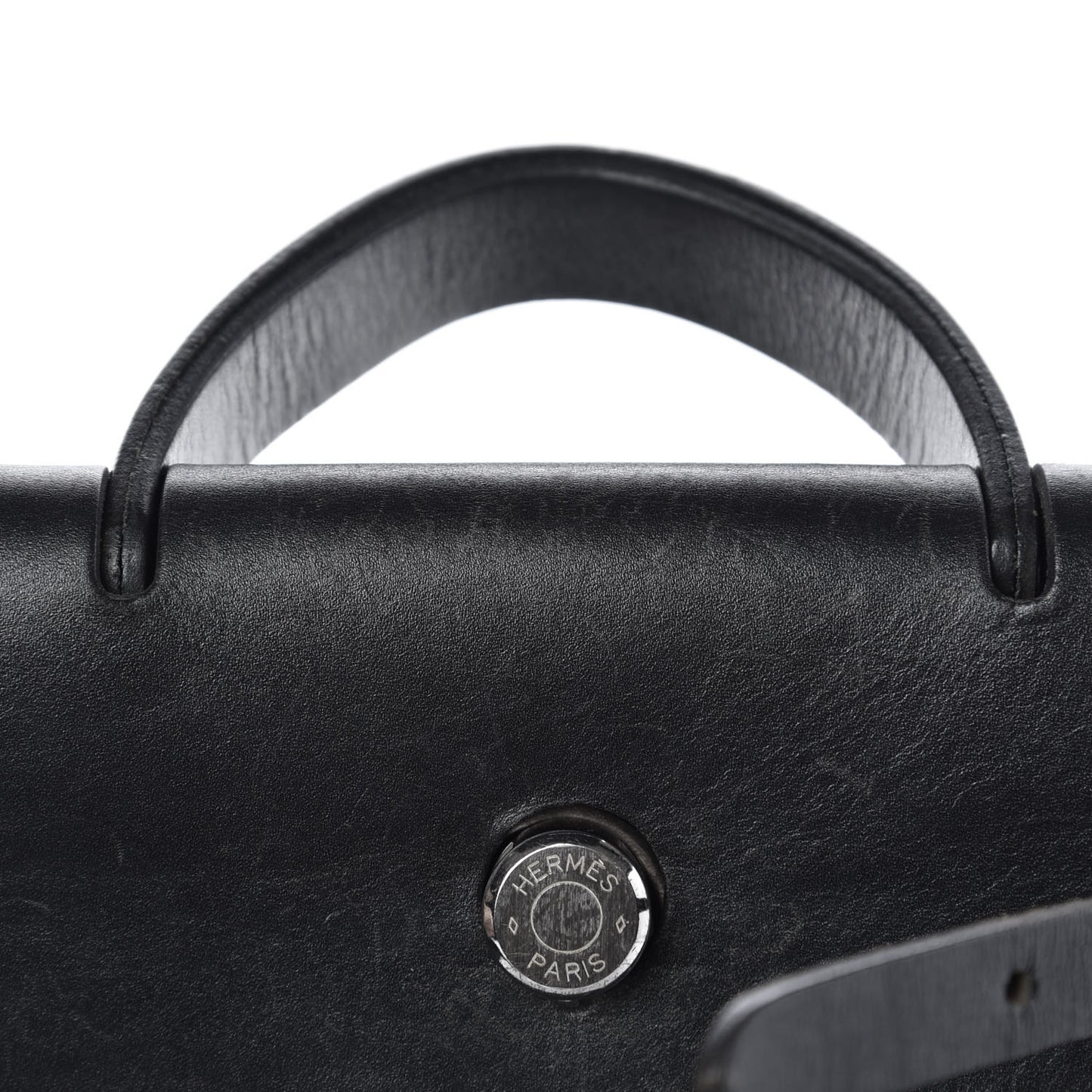 Toile Vache Calfskin Herbag 30 PM Backpack Black