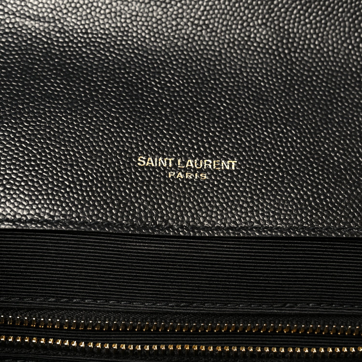 Saint Laurent Grain De Poudre Textured Mixed Matelasse Large Triquilt Monogram Satchel Black 7 of 11