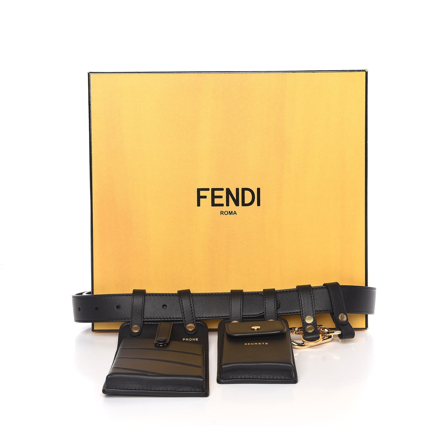 Calfskin Multi Accessory Belt Black