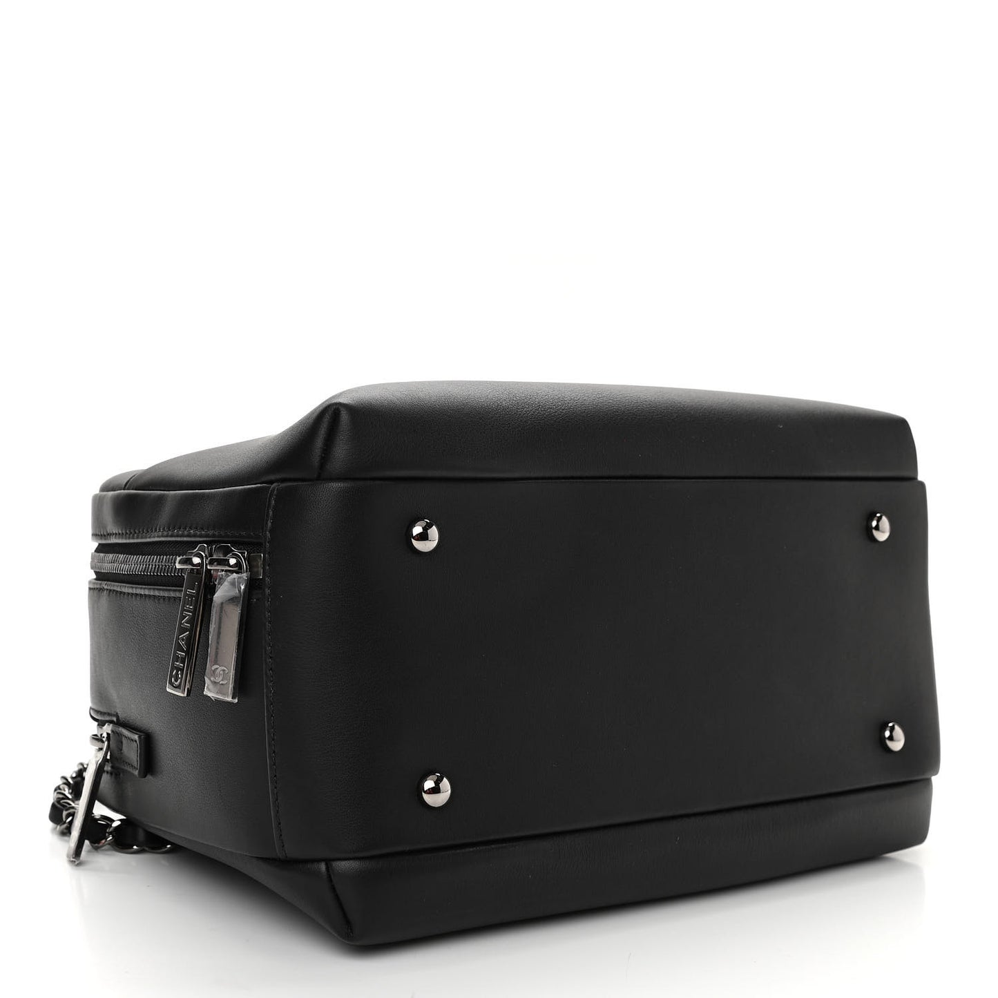 Calfskin Small Trendy CC Bowling Bag Black
