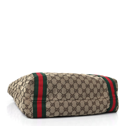 Gucci GG Monogram Medium Web Handle Vertical Tote Dark Brown 4 of 10