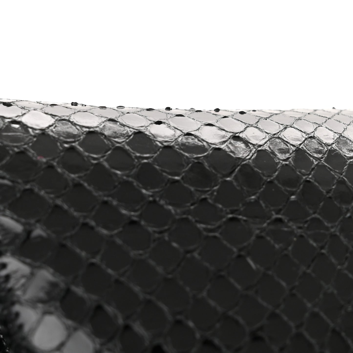 Lambskin Snakeskin Bloomy Crossbody Bag Black