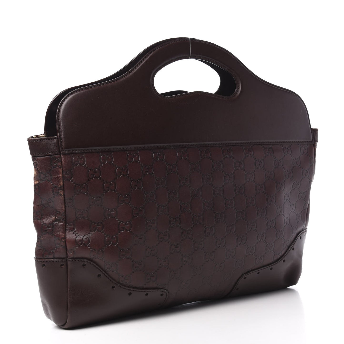 Guccissima Medium Punch Top Handle Tote Brown