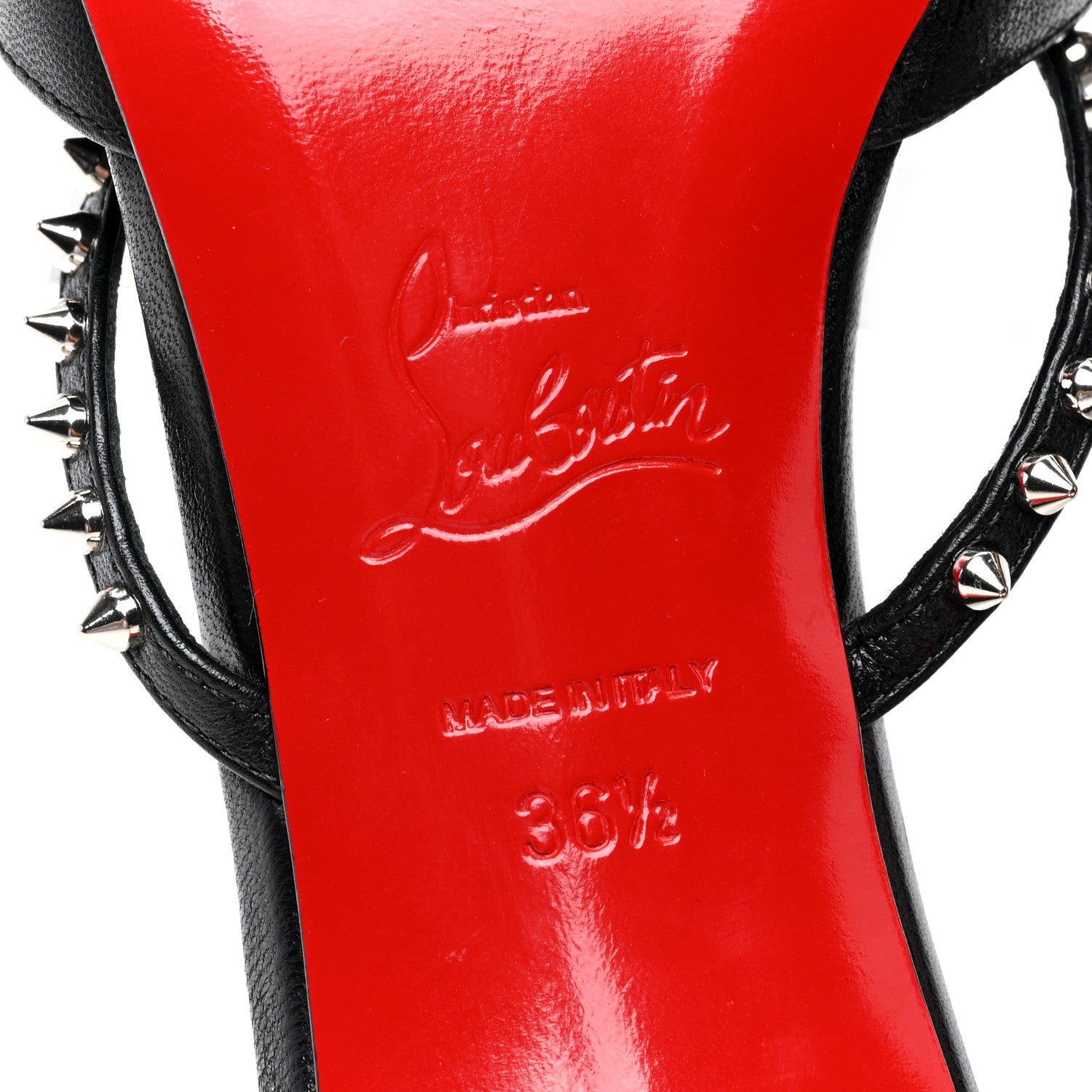 Christian Louboutin Nappa Tatoosh 70 Mule 36.5 Black 6 of 8