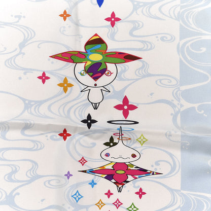 Louis Vuitton Silk Murakami Multicolor Panda Waves Scarf 4 of 6