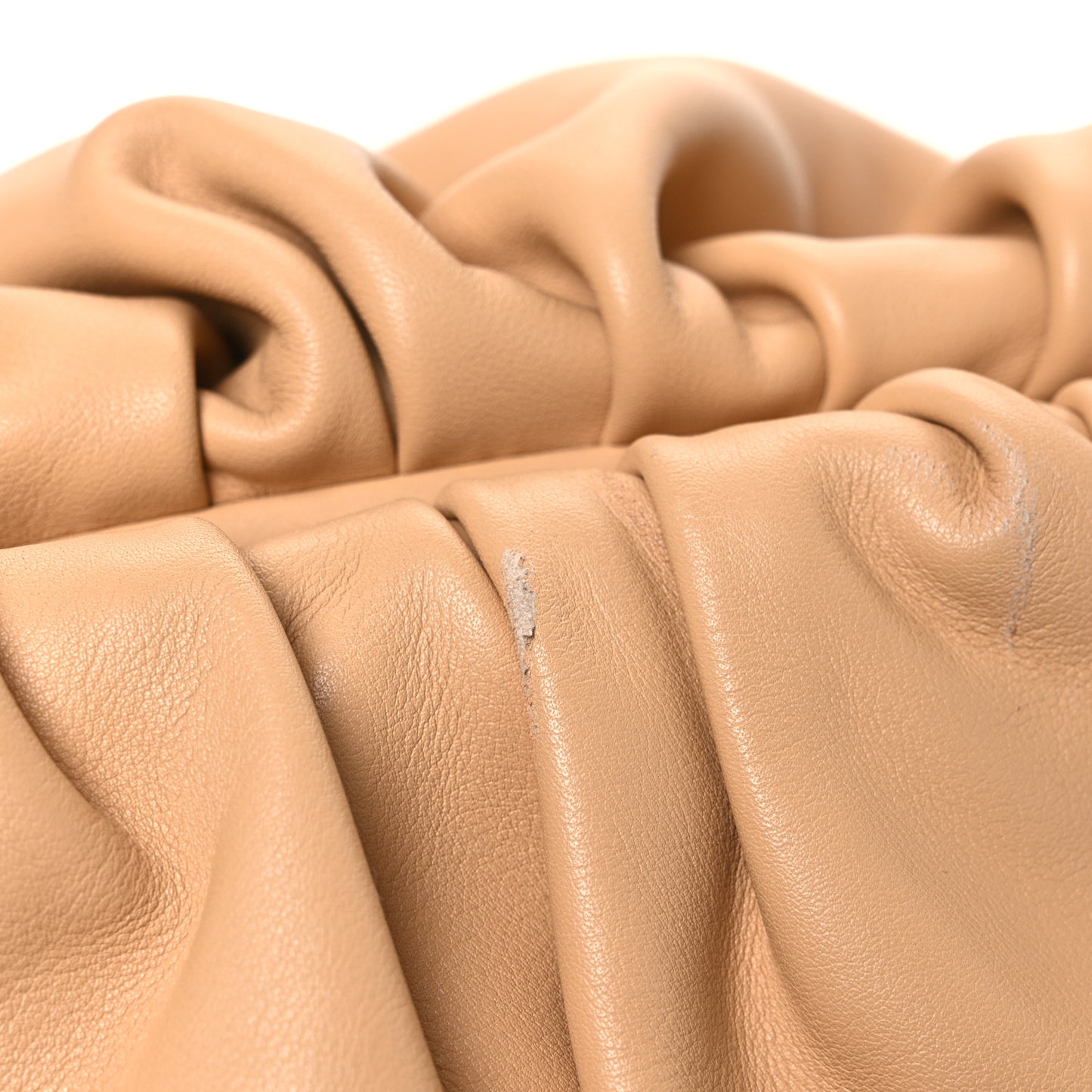 Smooth Butter Calf The Pouch Oversized Clutch Almond