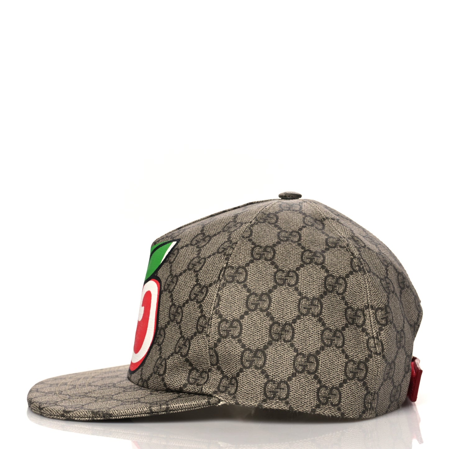 GG Supreme Monogram Apple Print Baseball Hat M Beige Red