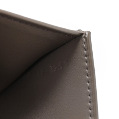 Celine Calfskin Compact Triomphe Wallet With Coin Purse Pebble 8 of 8