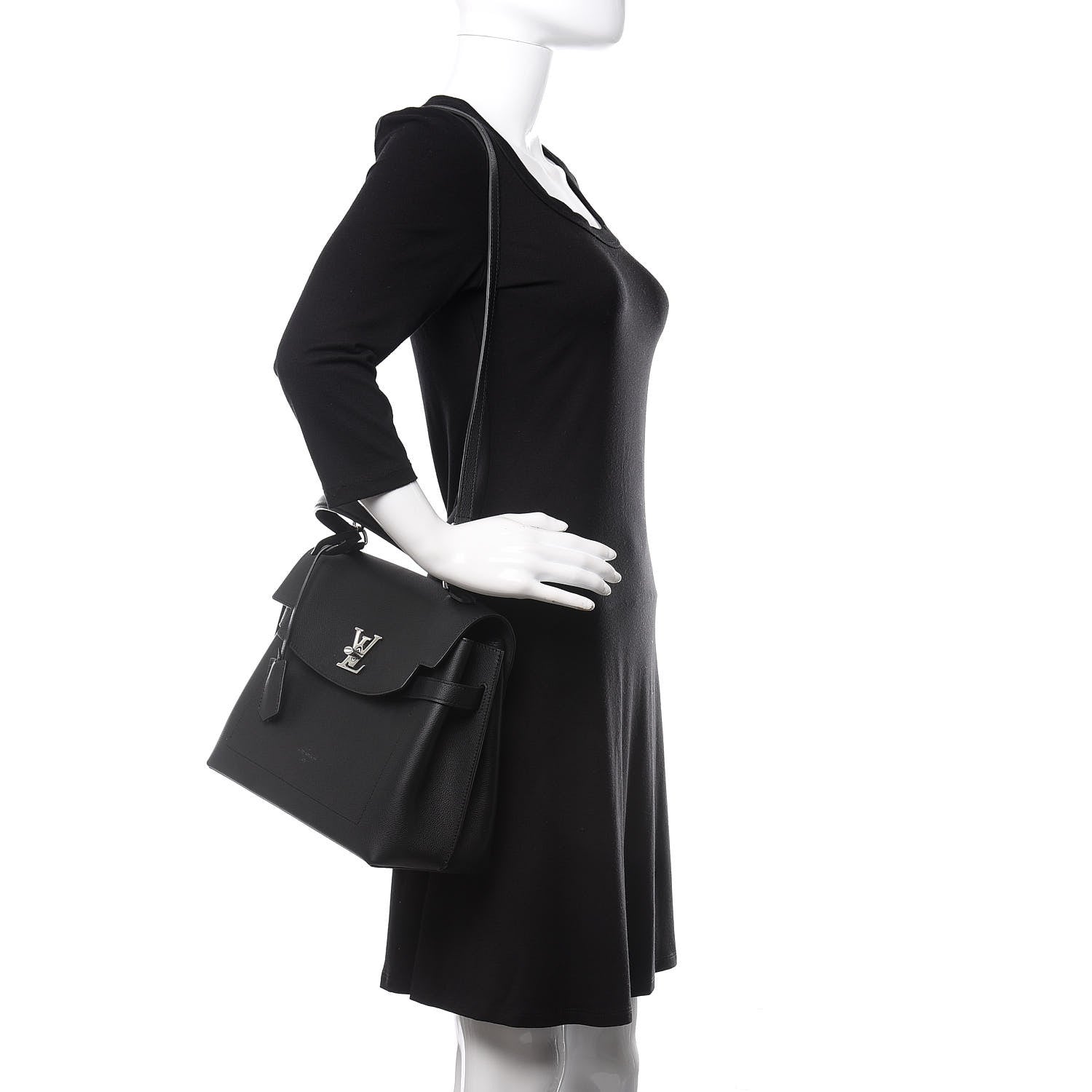 Louis Vuitton Soft Calfskin Lockme Ever Black 2 of 10