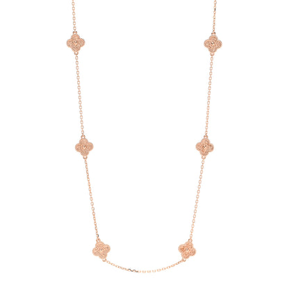 Van Cleef & Arpels 18K Rose Gold 16 Motifs Sweet Alhambra Necklace 1 of 4
