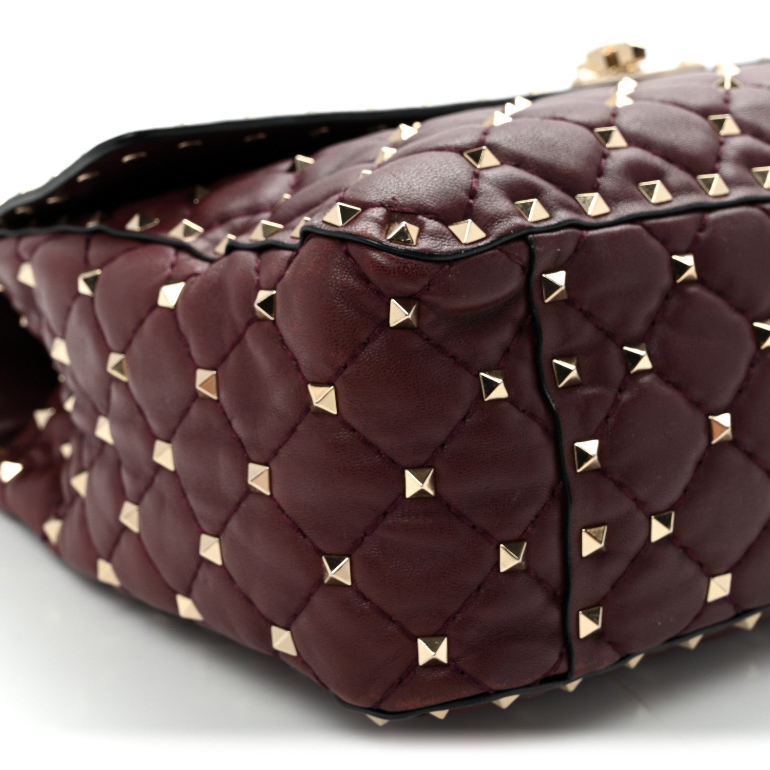 Valentino Garavani Nappa Large Rockstud Spike Shoulder Bag Rubin 8 of 10