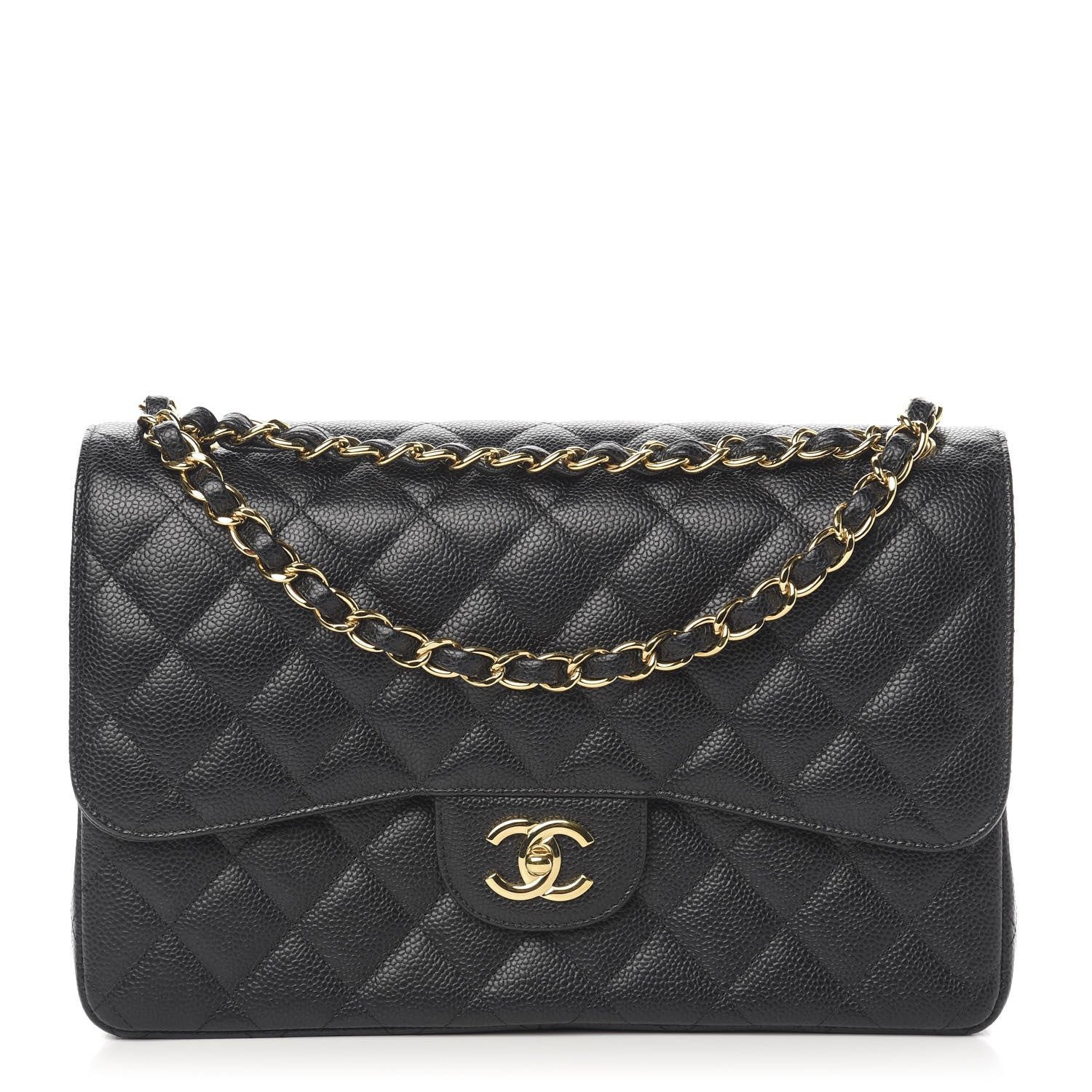 Chanel Caviar Quilted Jumbo Double Flap Black 1 of 11
