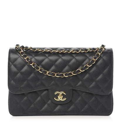 Chanel Caviar Quilted Jumbo Double Flap Black 1 of 11