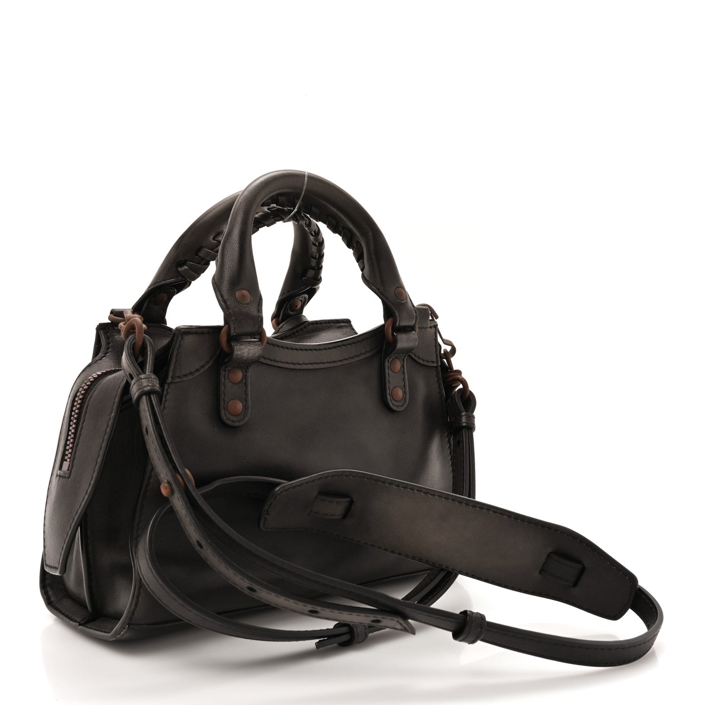 Used Calfskin Black Hardware Mini Neo Classic City Black