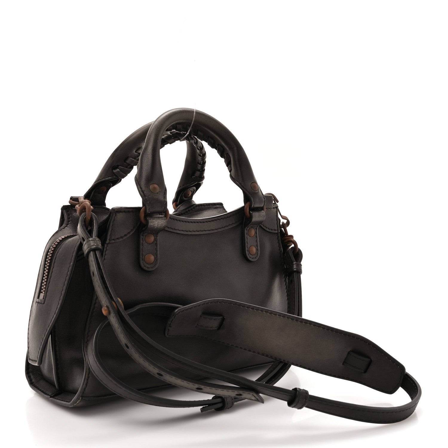 Balenciaga Used Calfskin Black Hardware Mini Neo Classic City Black 3 of 15