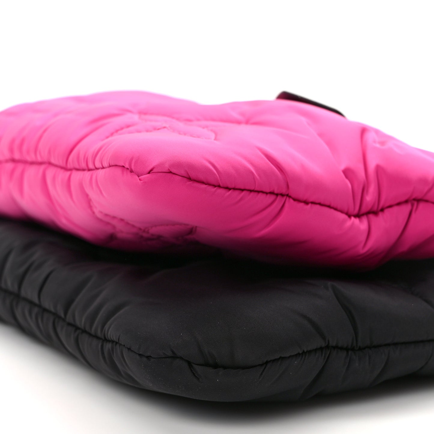 Econyl Monogram Pillow Maxi Multi Pochette Accessories Black Fuchsia