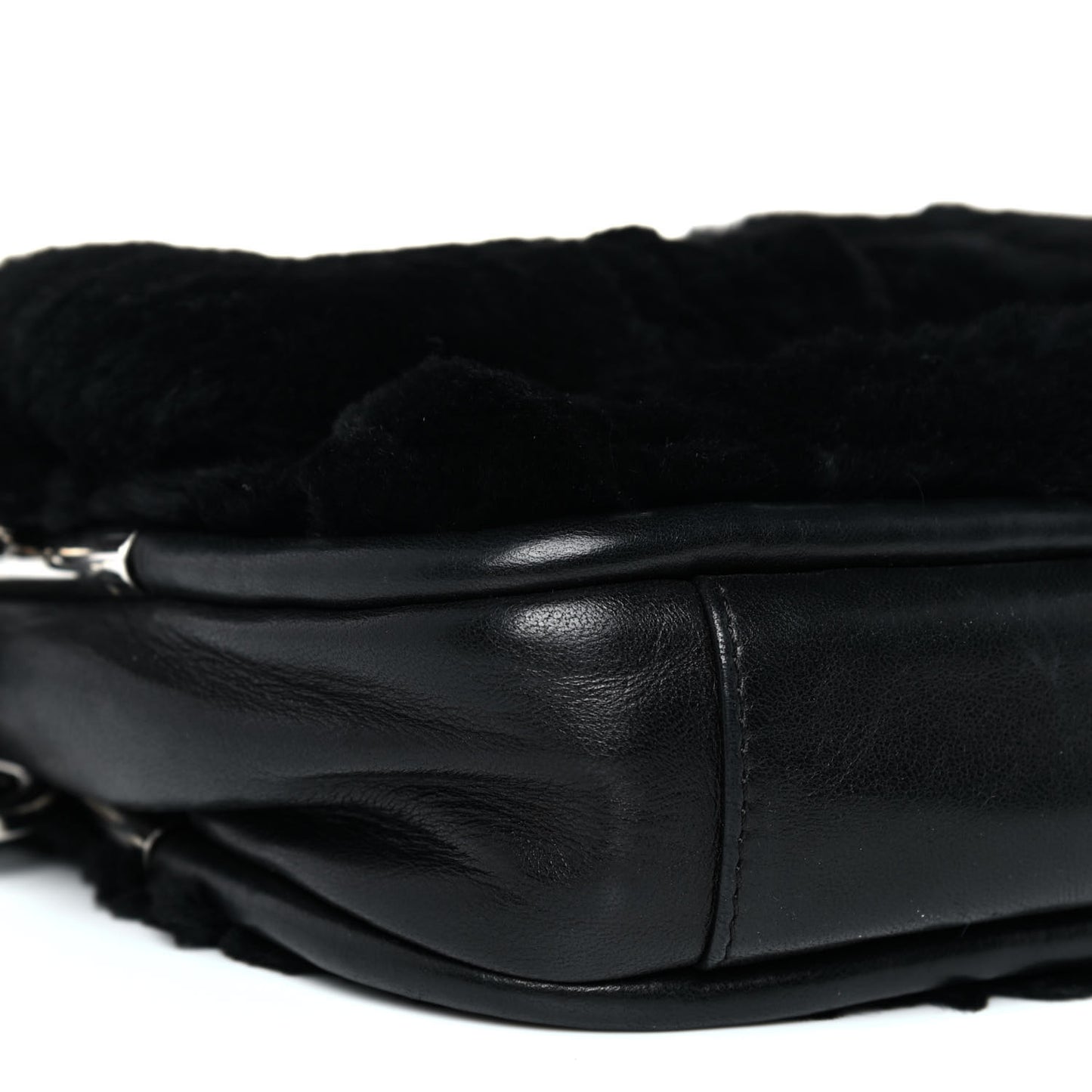 Rabbit Fur Flap Black