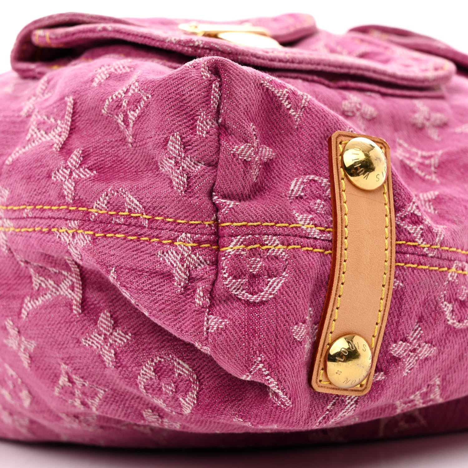 Louis Vuitton Denim Baggy GM Fuchsia 8 of 11