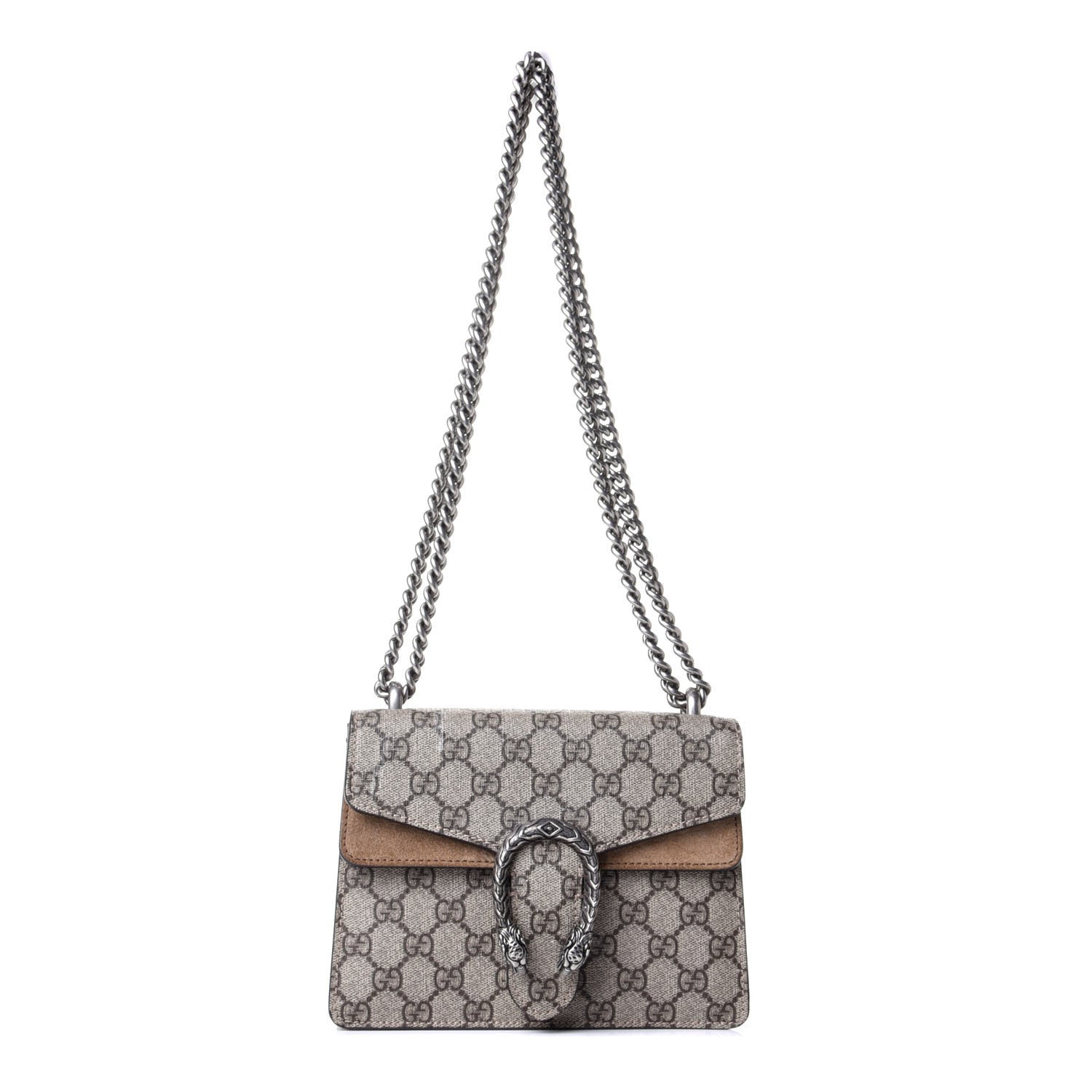 Gucci GG Supreme Monogram Mini Dionysus Shoulder Bag Taupe 1 of 6