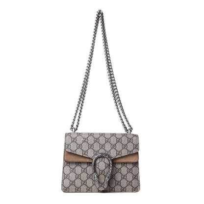 Gucci GG Supreme Monogram Mini Dionysus Shoulder Bag Taupe 1 of 6