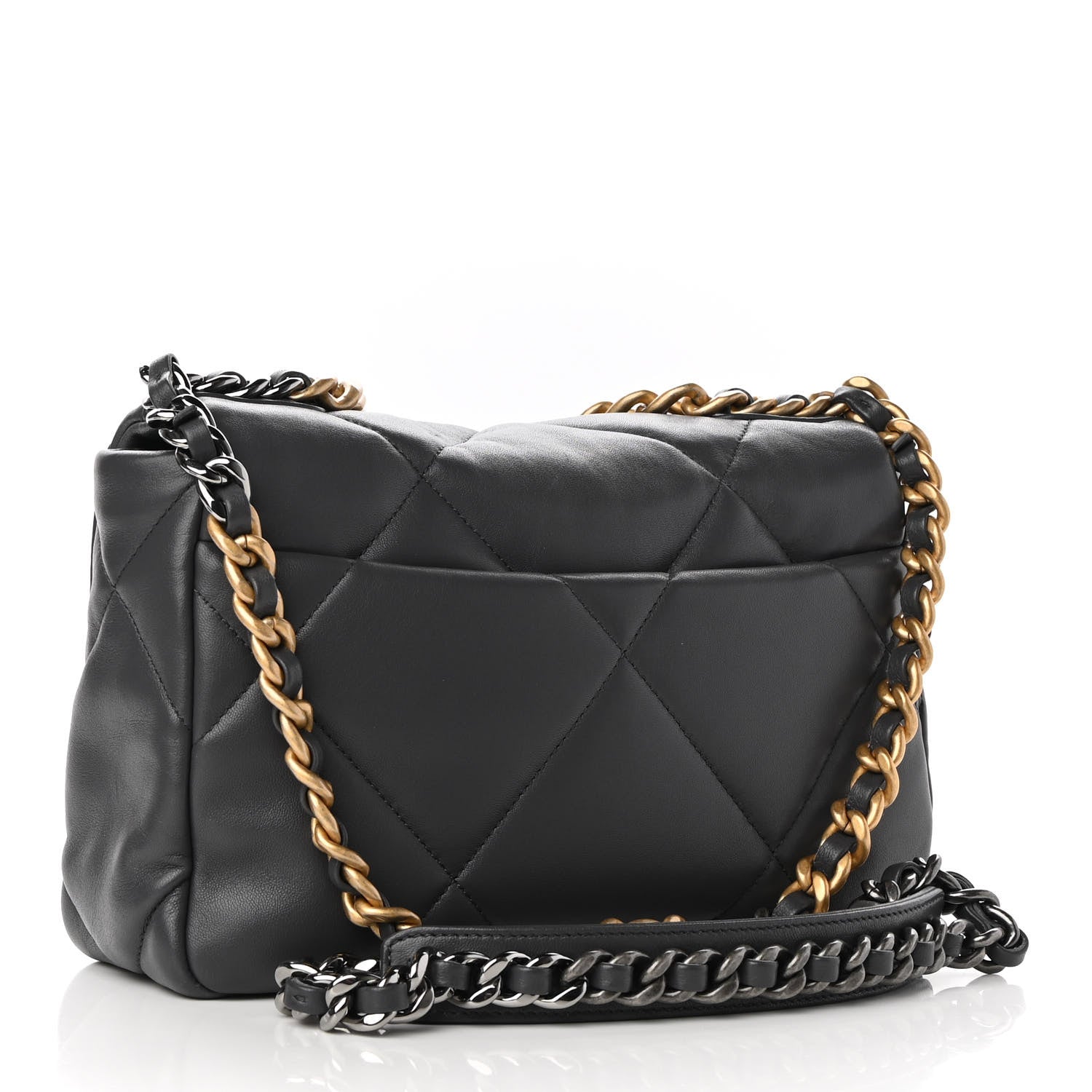 Chanel Lambskin Quilted Medium Chanel 19 Flap Dark Grey 3 of 9