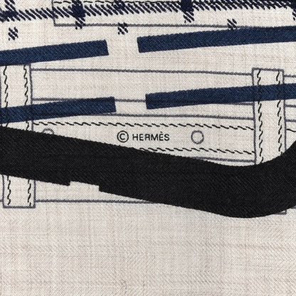 Hermes Cashmere Silk Imprimeur Fou Camails H Muffler 4 of 5
