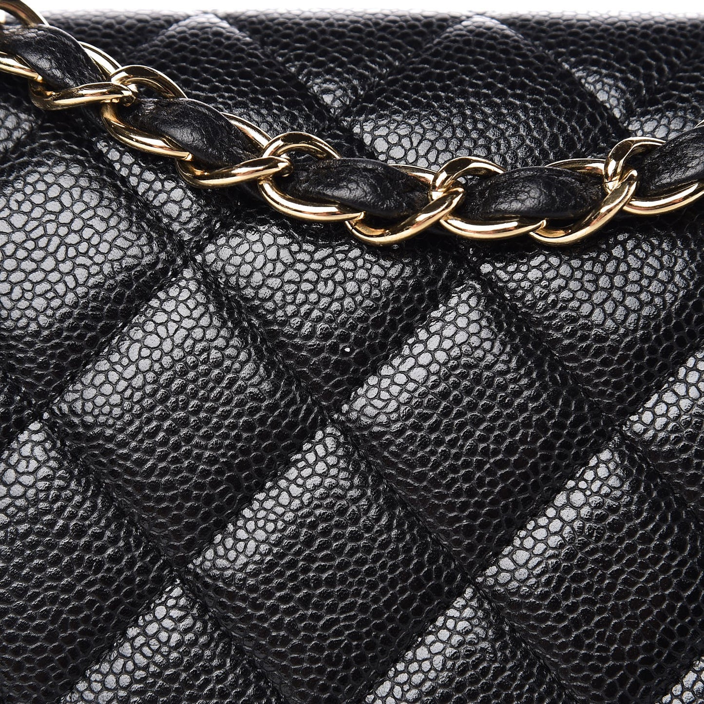 Caviar Quilted Jumbo Single Flap Black