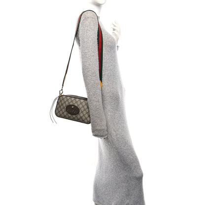 Gucci GG Supreme Monogram Web Neo Vintage Shoulder Bag Beige New Acero Crop 2 of 11
