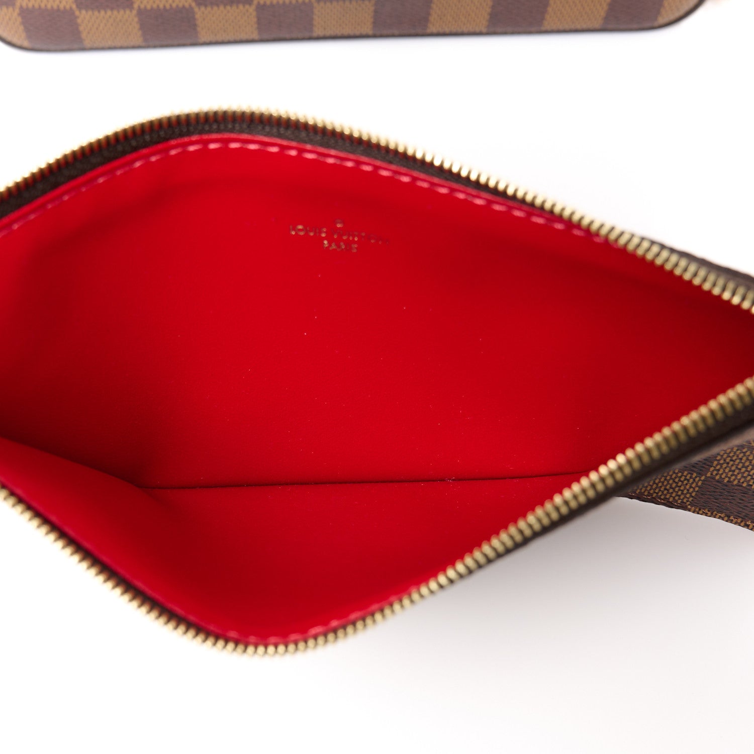Louis Vuitton Damier Ebene Pochette Felicie Chain Wallet 12 of 17
