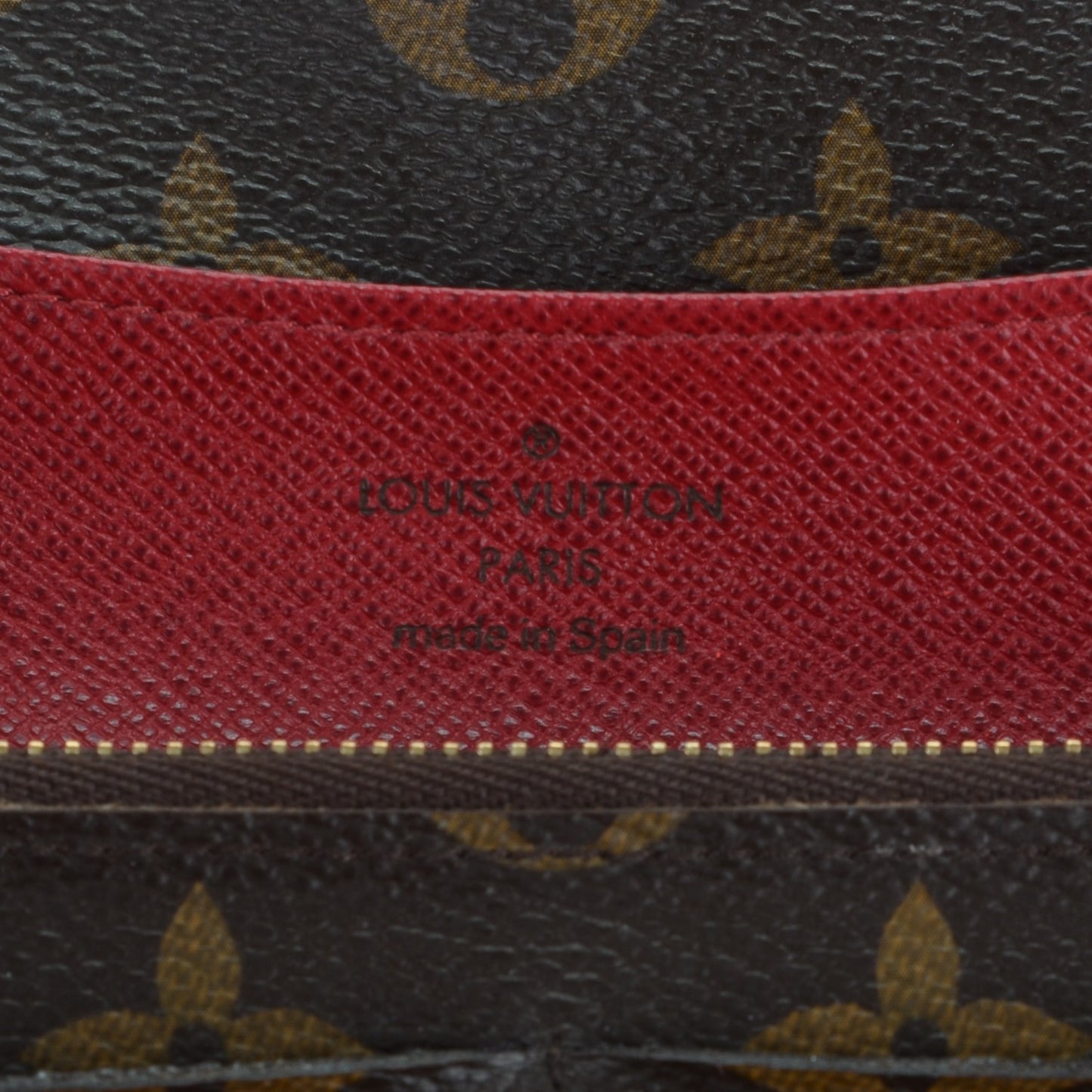 Monogram Emilie Wallet Red