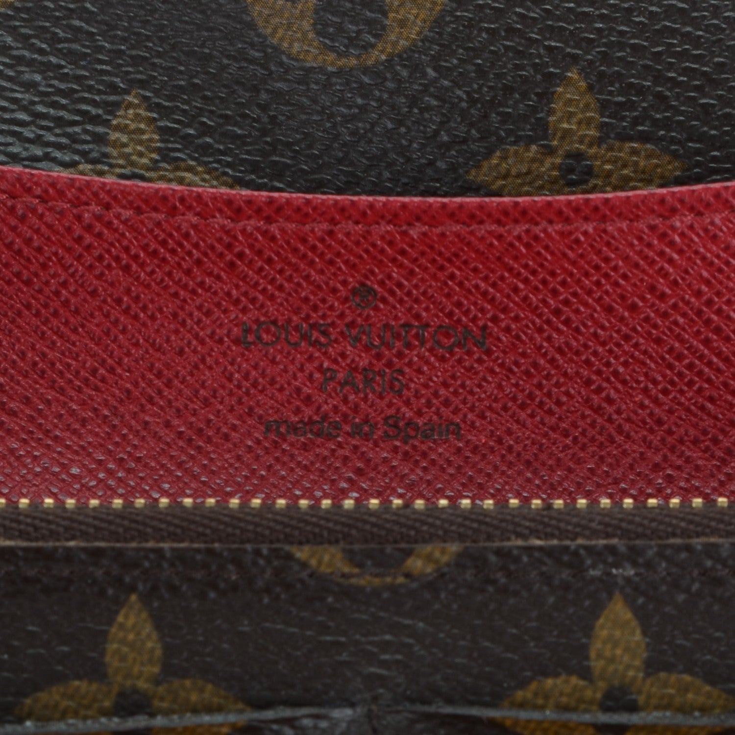 Louis Vuitton Monogram Emilie Wallet Red 6 of 7