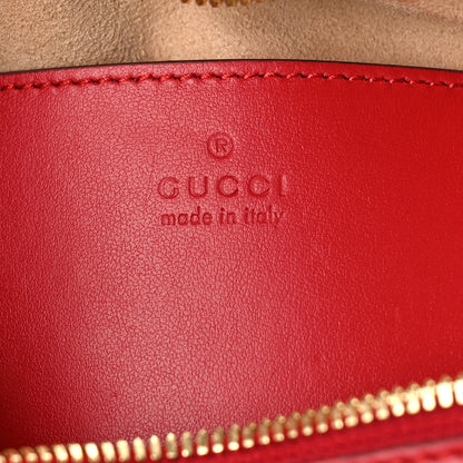 Gucci Calfskin Matelasse Diagonal Mini Interlocking G Heart Shoulder Bag Hibiscus Red 8 of 9