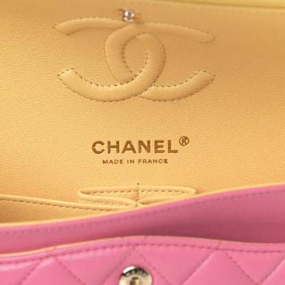 Chanel Lambskin Quilted Small Double Flap Pink Yellow 6 of 12