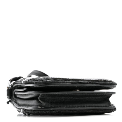 Balenciaga Faux Calfskin Fabric Sneakerhead Crossbody Wallet Black 4 of 13