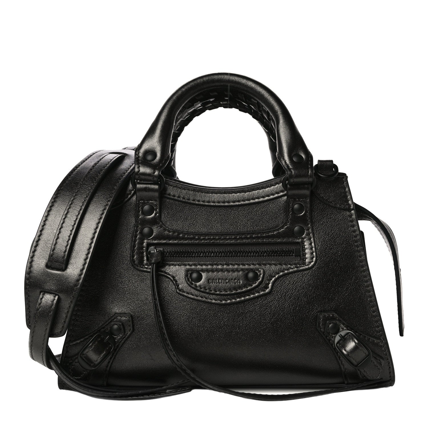 Balenciaga Smooth Calfskin Neo Classic Black Hardware Mini City Gunmetal 1 of 9