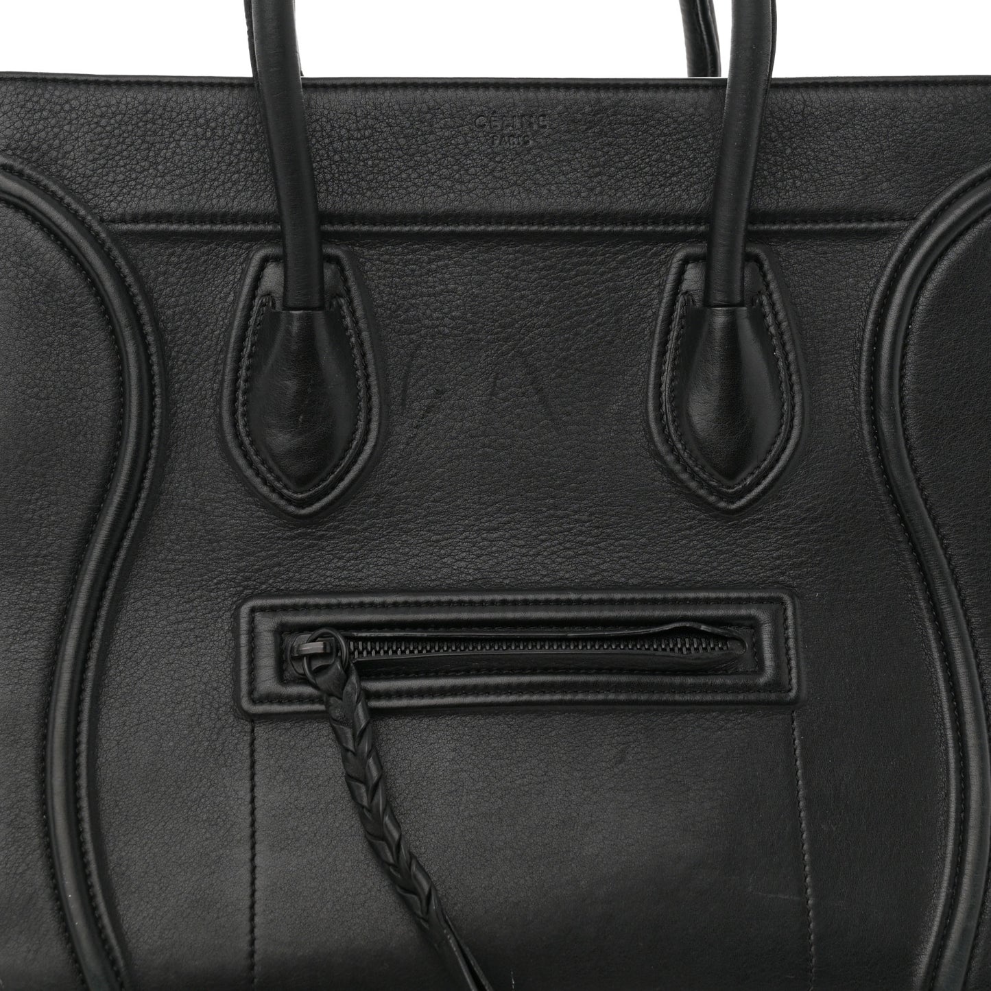 Supple Calfskin Medium Phantom Luggage Black