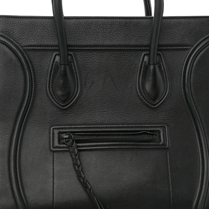 Celine Supple Calfskin Medium Phantom Luggage Black 10 of 22