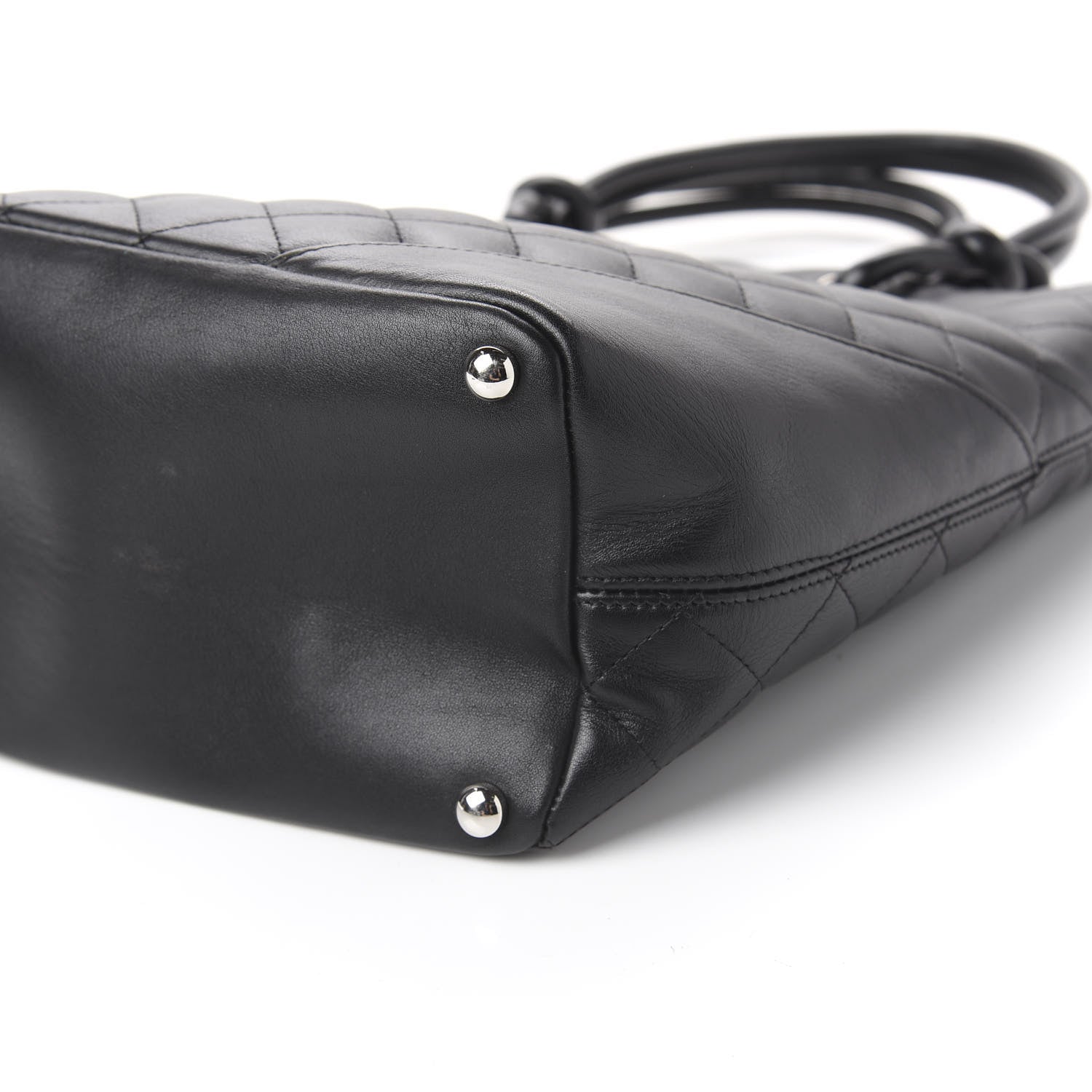 Chanel Calfskin Quilted Medium Cambon Tote Black White 9 of 9