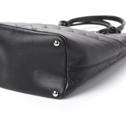 Chanel Calfskin Quilted Medium Cambon Tote Black White 9 of 9