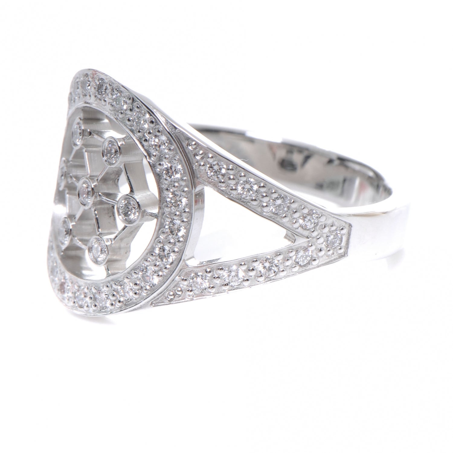 Tiffany Platinum Diamond Voile Ring 4.5 3 of 8