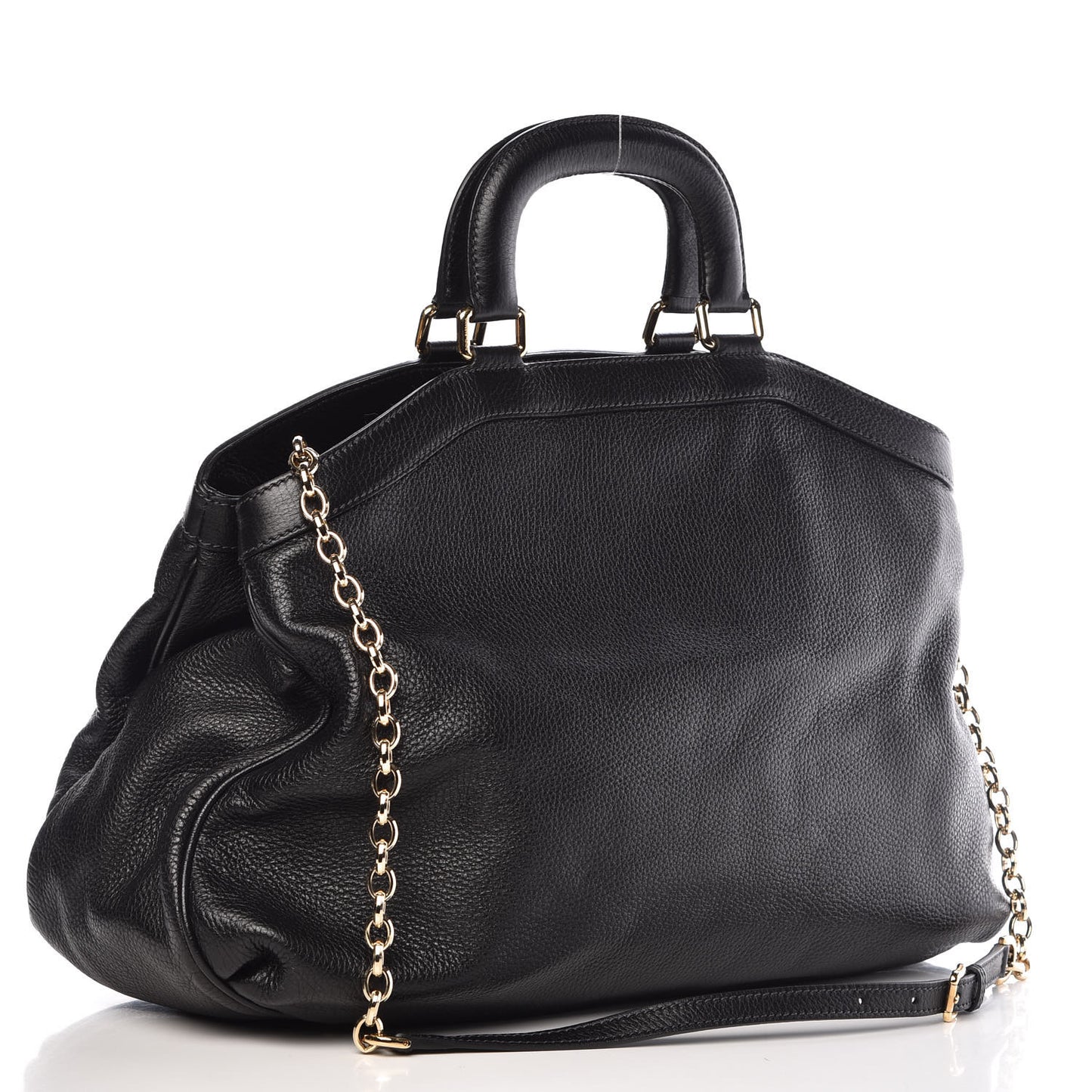 Calfskin Key Zip Tote Black