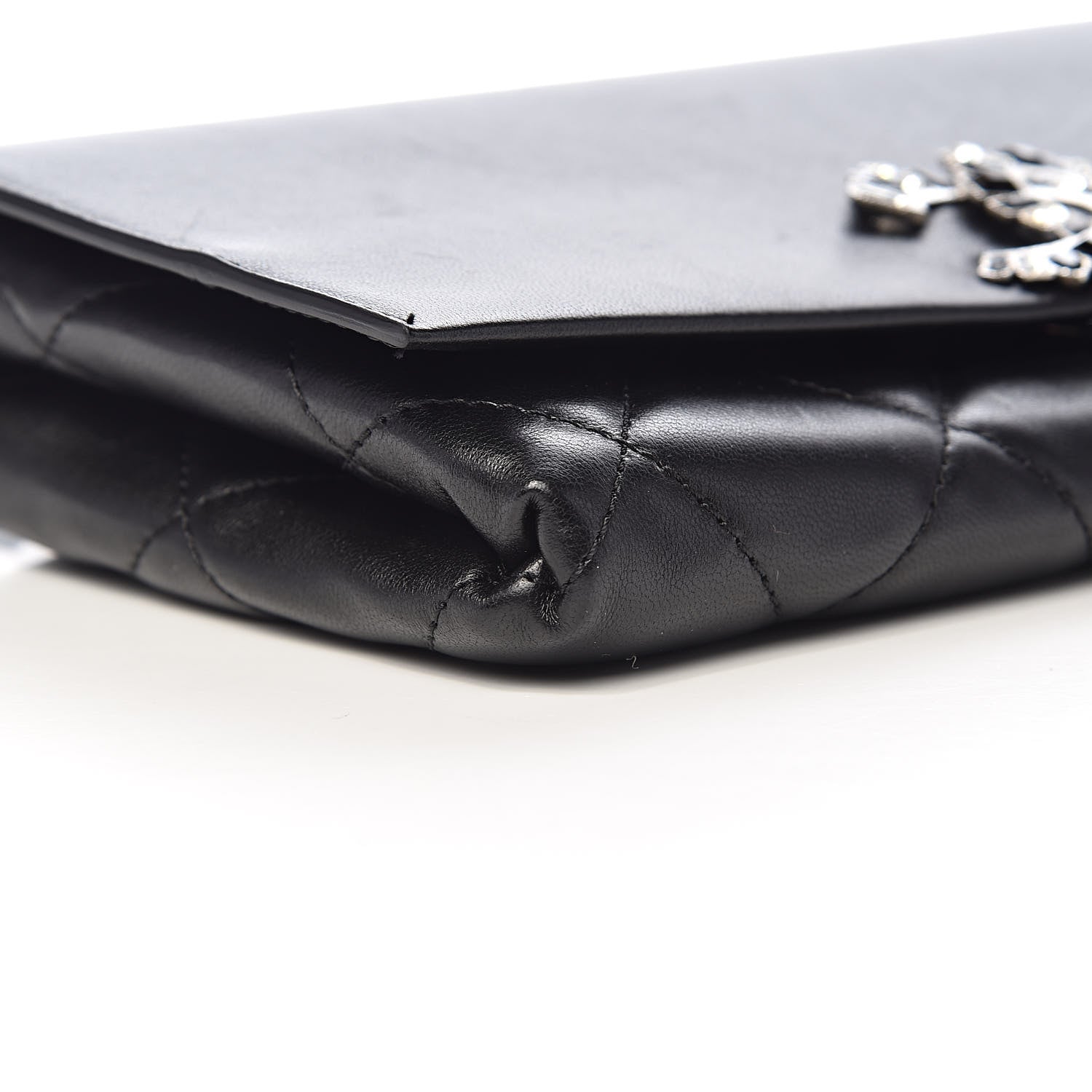 Chanel Lambskin Crystal Evening Clutch Black 13 of 18